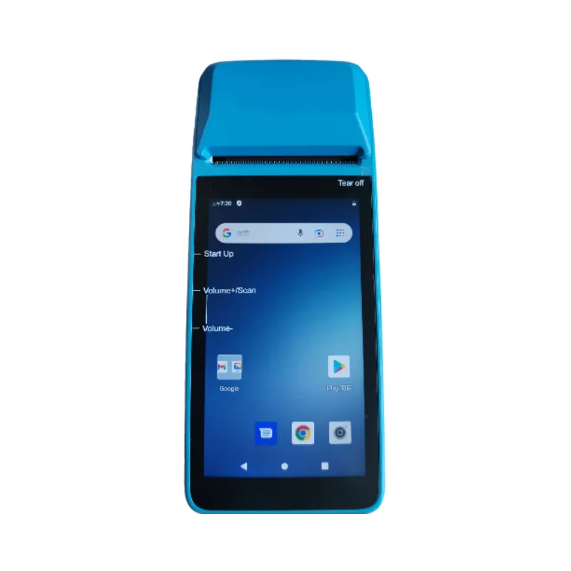 Handheld 5.5 Inch Android 13 POS Terminal with NFC Wi-Fi Bluetooth Connectivity USB Connectivity for Canteen Cash Register