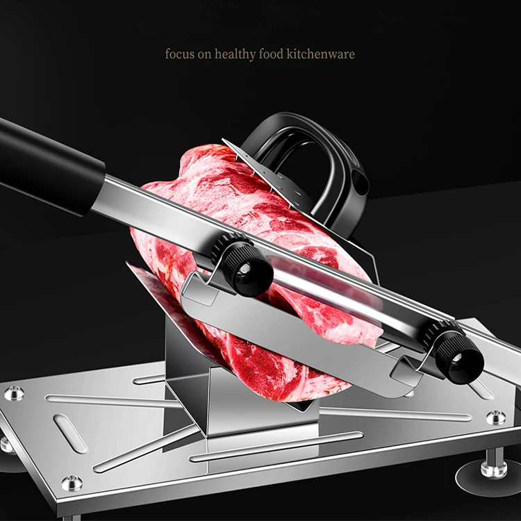Professional manufacturing kitchen small portable frozen meat slicer meat slicer manual sliced mutton roll slicer
