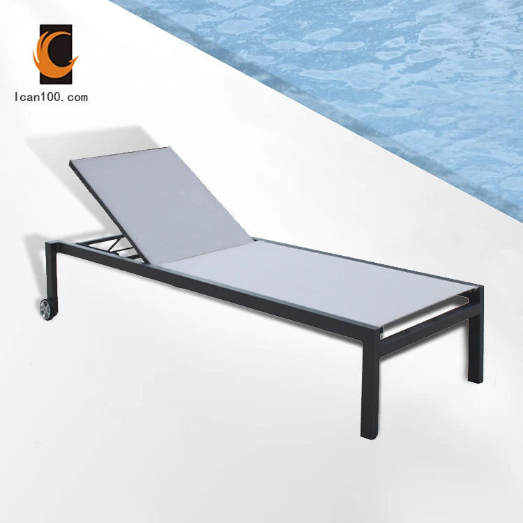 Fashion High Temperature Resistance Modern Aluminium Outdoor Folding Pool Sun Bed Lounger Transat Plage
