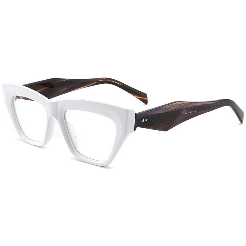 Glasses top seller thick square frame eyeglasses handmade big size acetate frame dark transparent color luxury unisex eyewear