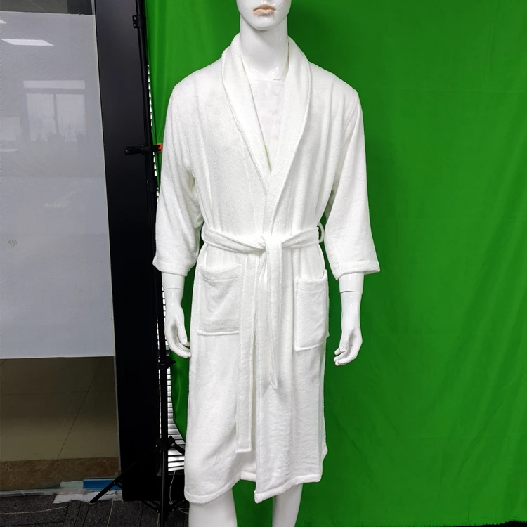 Wholesale Natural Bamboo Bathrobe Warm Bath Dress Robe For Women and Men