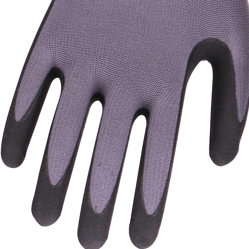 XINGYU 15G Nylon Spandex Nitrile Palm Fit Glove Thin Working Safety Gloves Coated Nylon Work Gloves Nitrile Dots