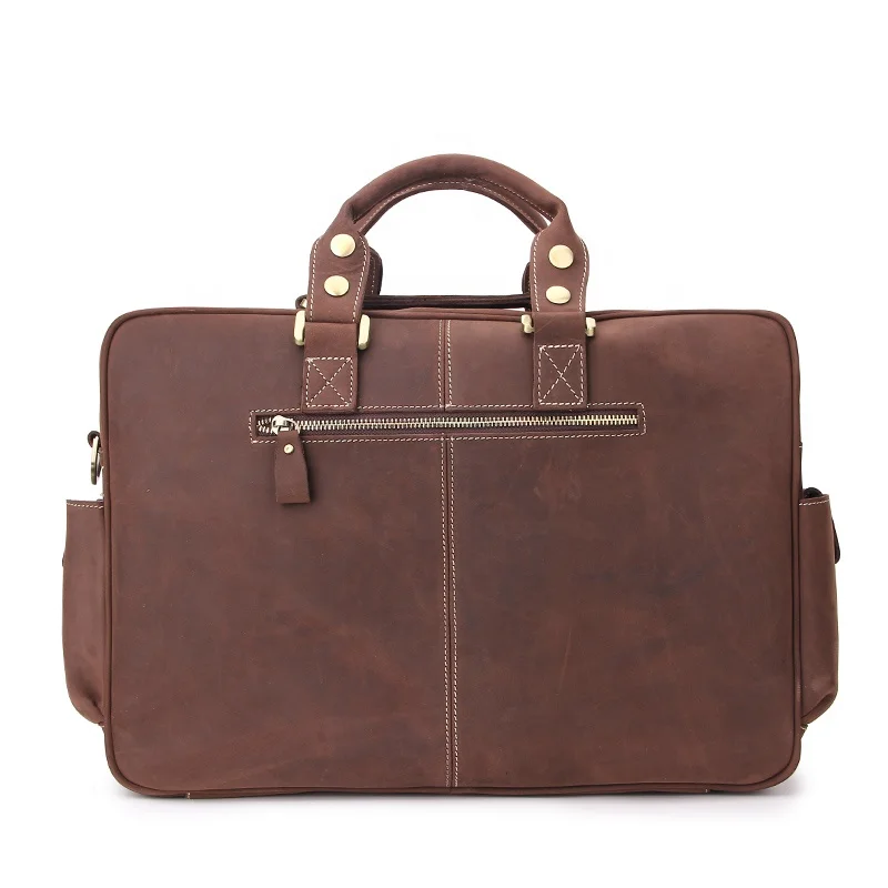 Oem Odm Wholesale High Quality Big Capacity Bag Multifunction Genuine Leather Briefcase For Men