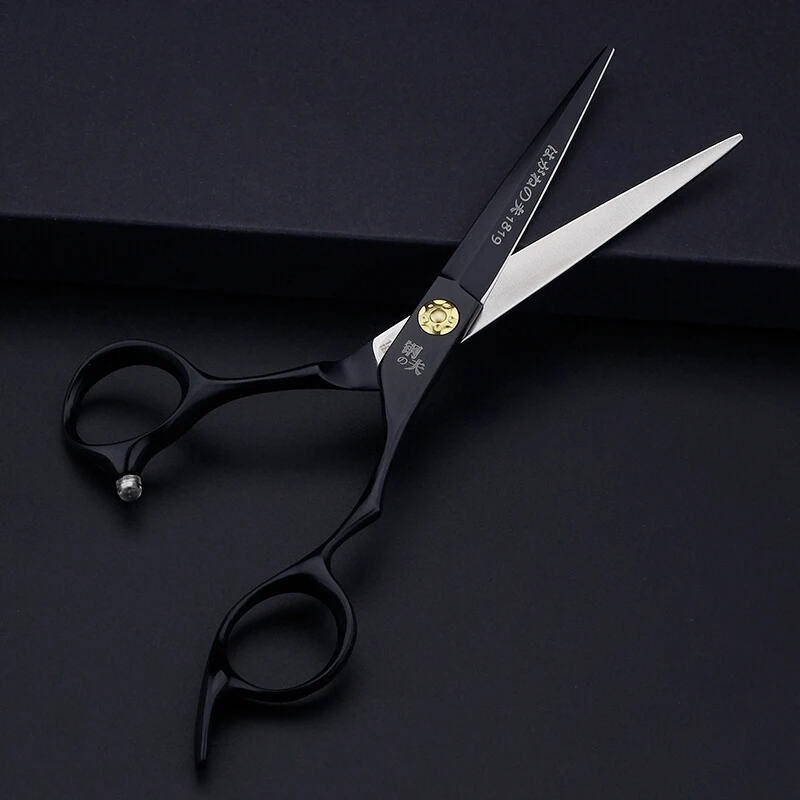 Kungfu 6.0 Inch barber haircut scissors cutting japanese 440C hairdressers scissors barber tools