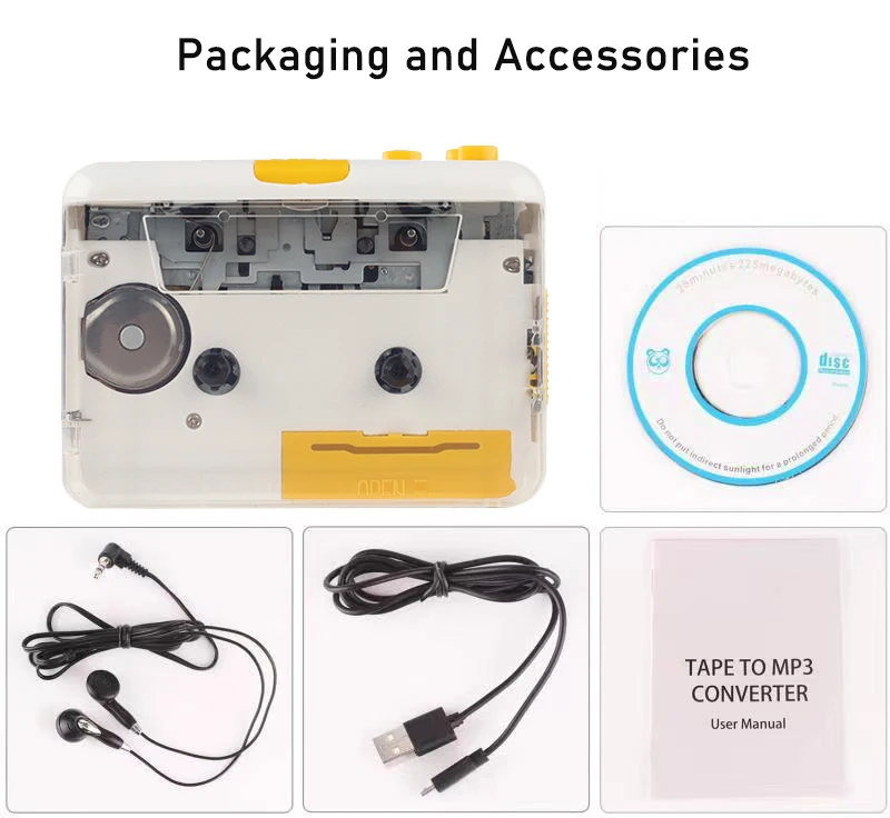 Factory OEM USB Retro Audio Cassette Player Auto reverse Tape Recorder Player with CD MP3 Converter