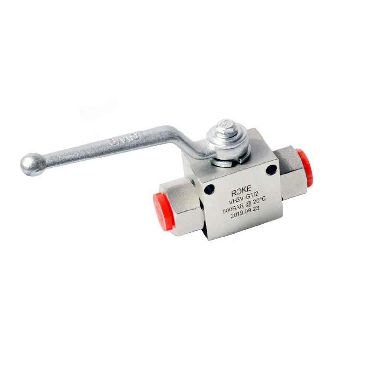 1/2 NPT Forged Stainless Steel CWP 500bar 3 way BKH High Pressure Ball Valve