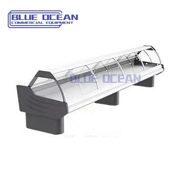air cooled chiller display cooler customized butcher display refrigerator for deli meat