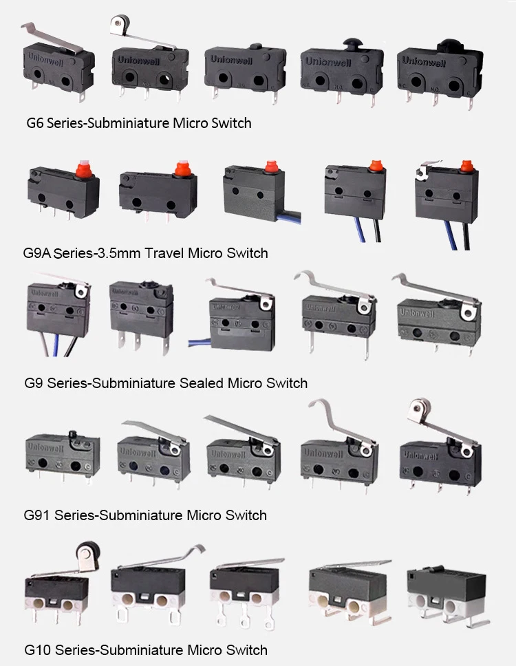 Unionwell Hot selling  Mini Micro Limit Switch  G5T16 Series microswitches  for home appliance