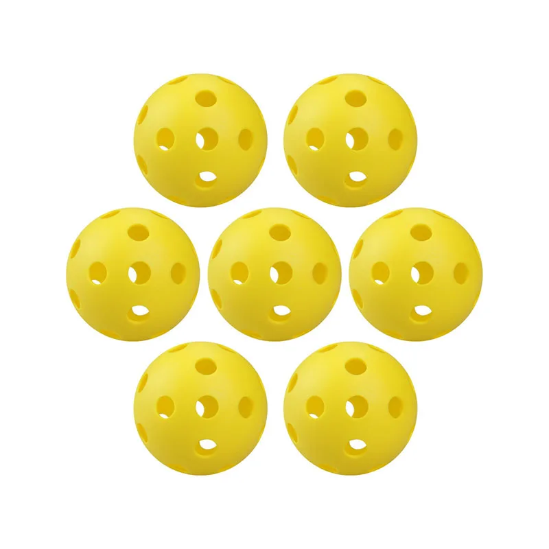 72mm custom pickleball ball Hight Elasticity Hard Plastic Training Practice 26 Holes Indoor Pickleball Balls