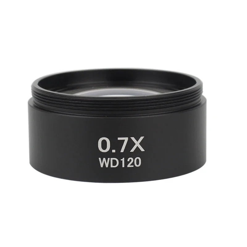 0.7X Auxiliary Objectives Stereo Microscope Barlow Lens M48 Thread for Zoom Trinocular Binocular Microscope