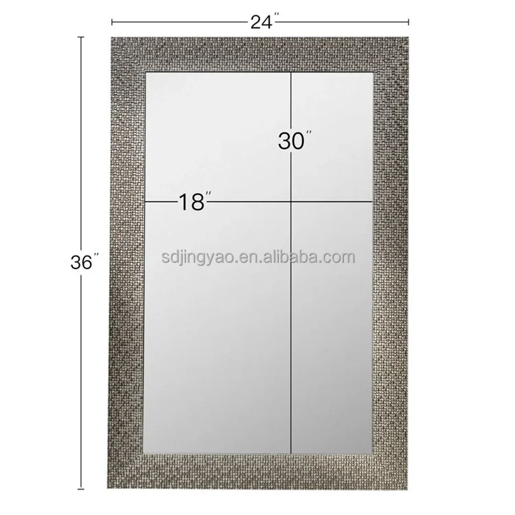 Amazon Hot Large PS frame Rectangle Wall Mounted Mirror For Home Decoration,exquisite decorative mirror with texture cheap price