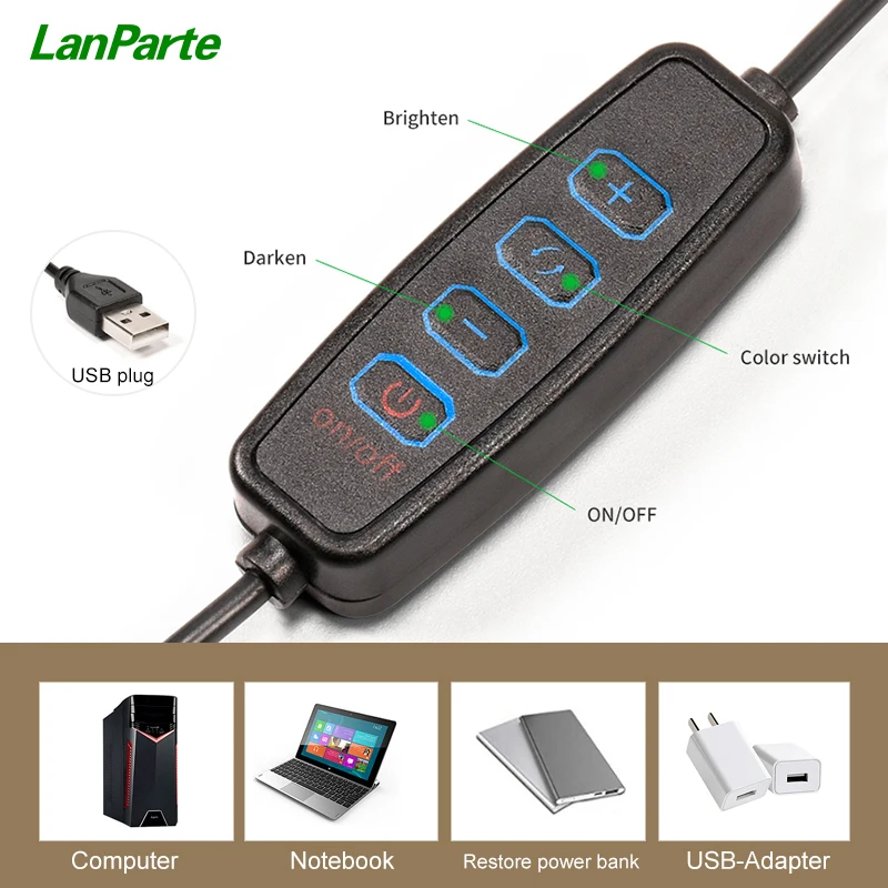 Lanparte Aros De Luz 16 видов цветов изменить фотографию Live 10 дюймов кольцевой светильник фотографический ing Ring