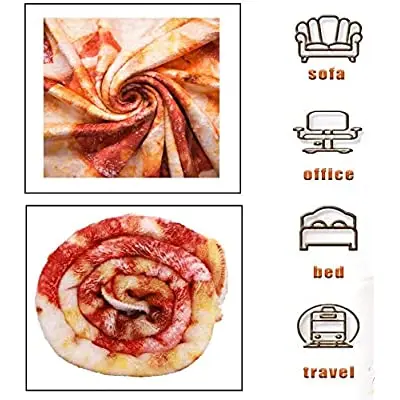 Wholesale Pizza Blanket Double Sided for Adult and Kids Realistic Food Tortilla Blanket