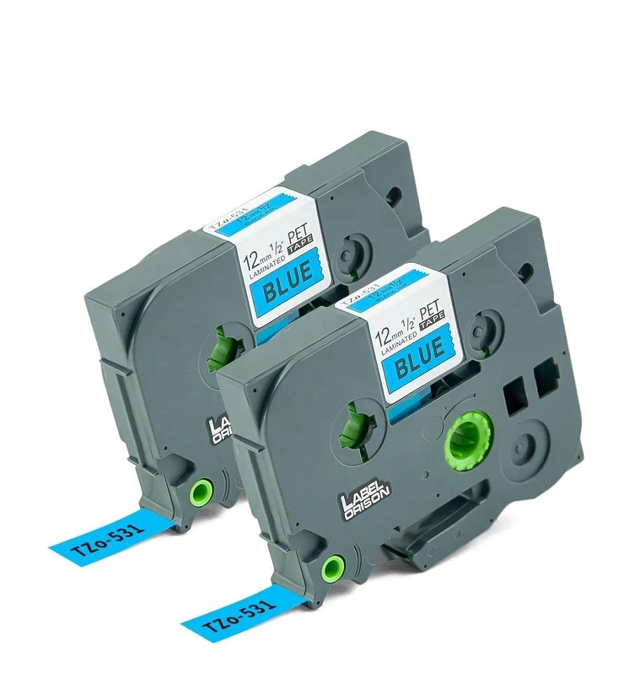 Китай производитель совместим Tze 531 TZ2-531 TZ0531 этикетировочная лента черный на синем для брата P-touch Tz 12 мм