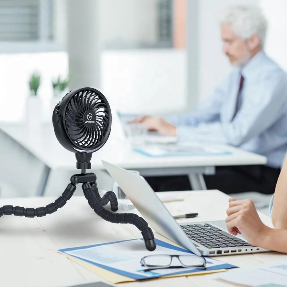 2022 Chinese New Rechargeable Octopus Battery Standing Usb Air Cooling Oem Folding Micro Chargeable Desk Mini Fan For Home Room