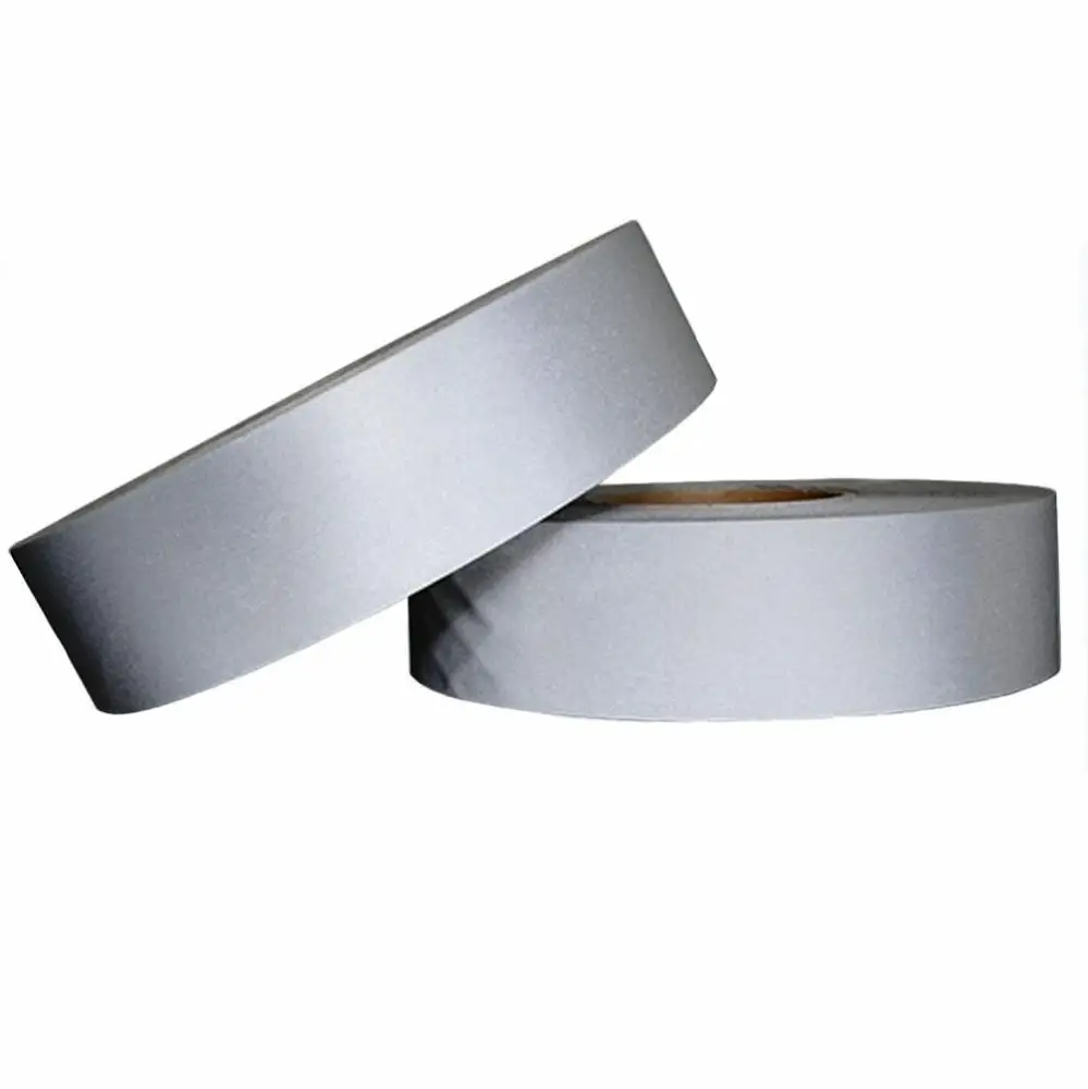 HCSP Hi-vis Gray Reflective T/C Fabric Tape  For Clothing for reflective jacket Glowing in the dark