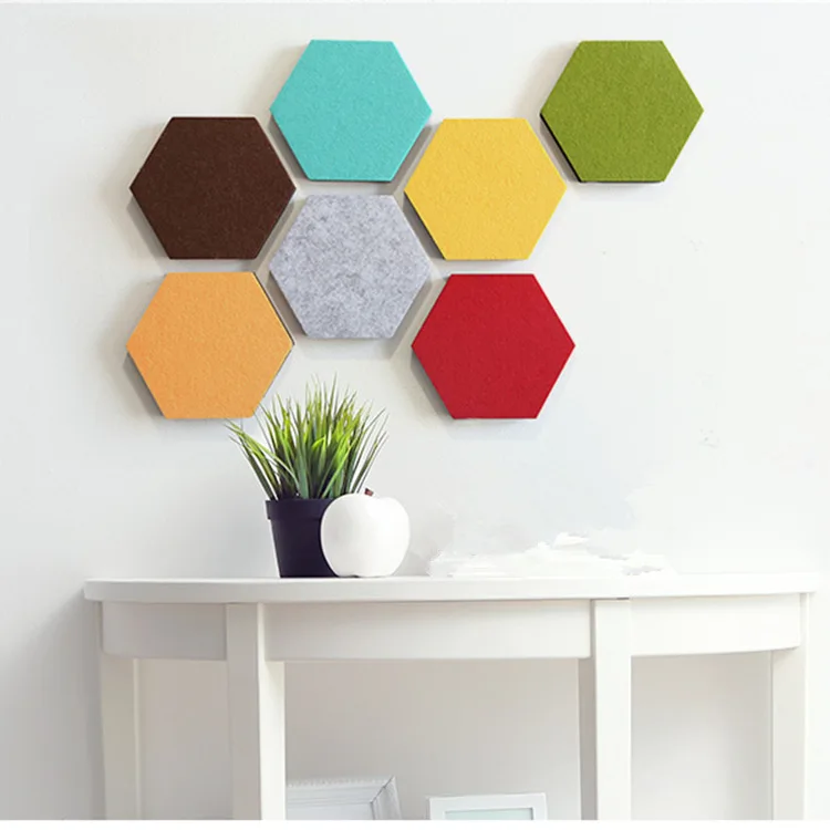 New Design Hexagonal Wall Panel Self-adhesive Living Room Photo Background Felt Wall Decoration