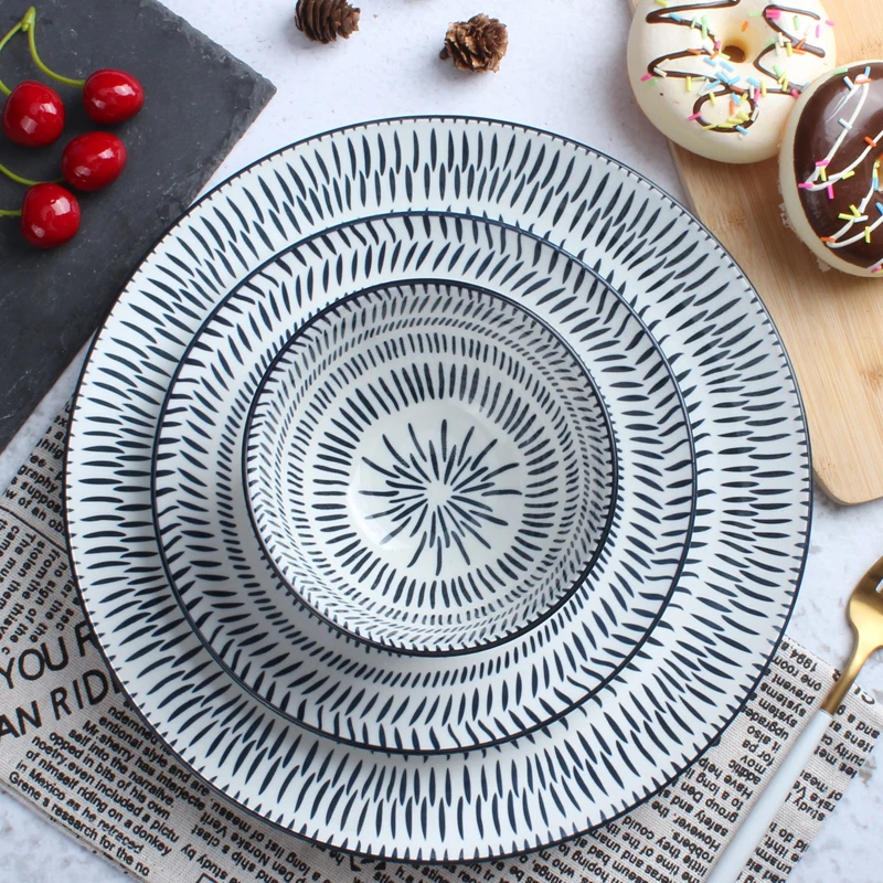 Набор фарфоровой посуды мексиканская керамическая тарелка