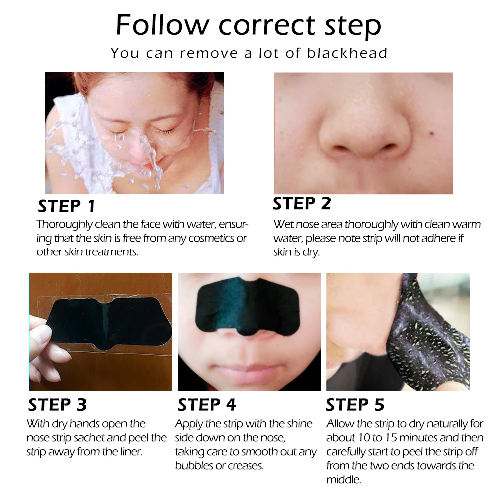 Lanbena Acne Blackhead Removal Nose Masks Nose Pore Strips for Blackheads