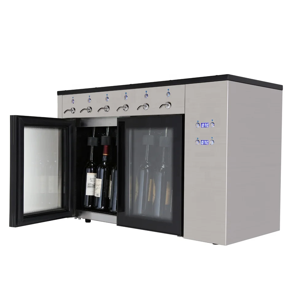 Luxury 6 Bottles Cooling Automatic Electric Wine Dispenser for Sale
