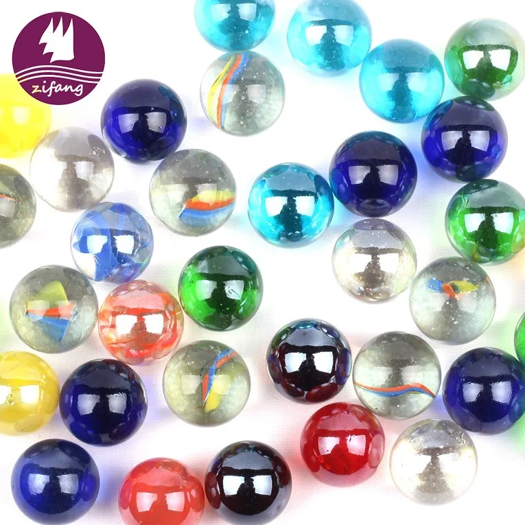 Factory Wholesale Custom 16mm Toy Glass Marbles Ball for Children Playing Kids Colorful Glass Pinball Game