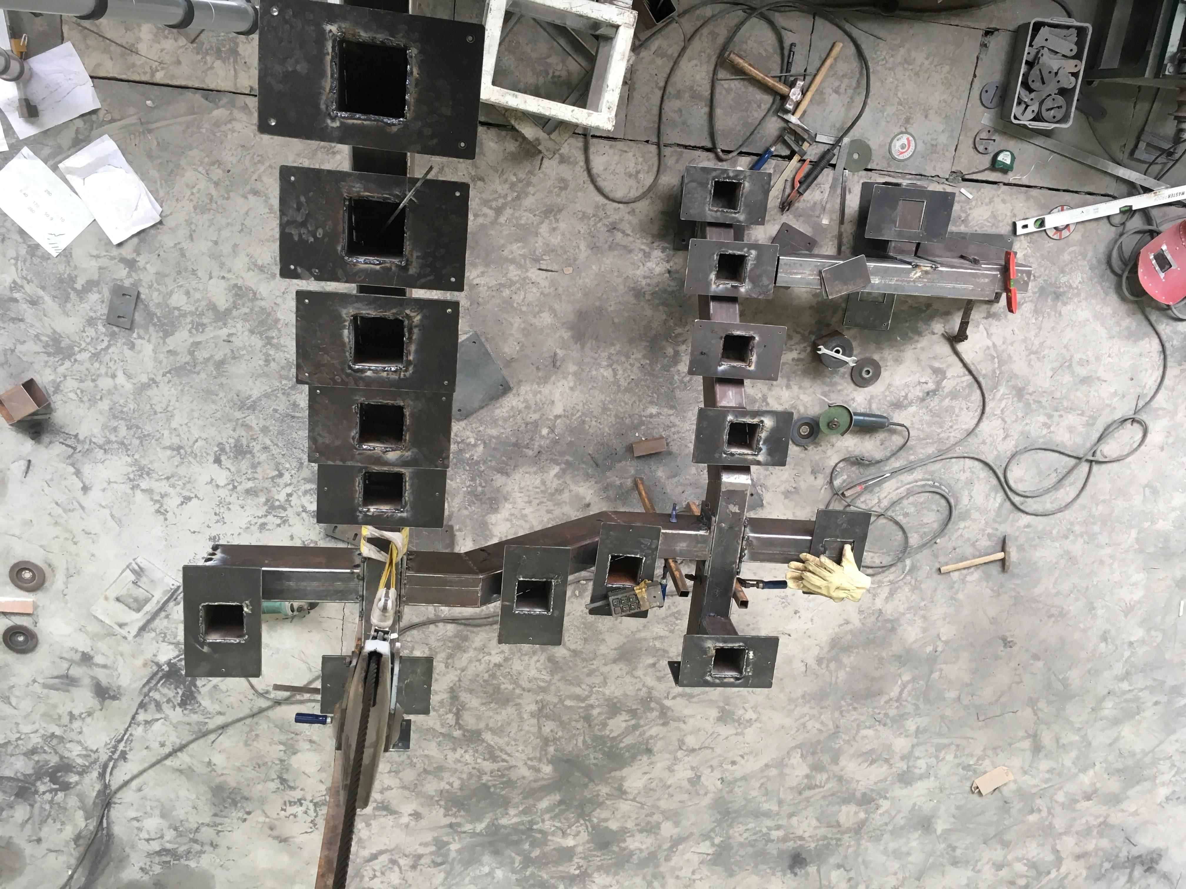 
Modern Mono Stringer Steel Wood Portable Stairs 