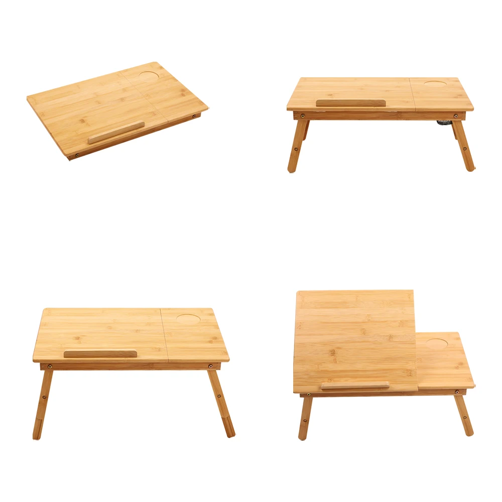 Laptop Table Height Adjustable Notebook Desk Bedside Desk with Foldable Legs