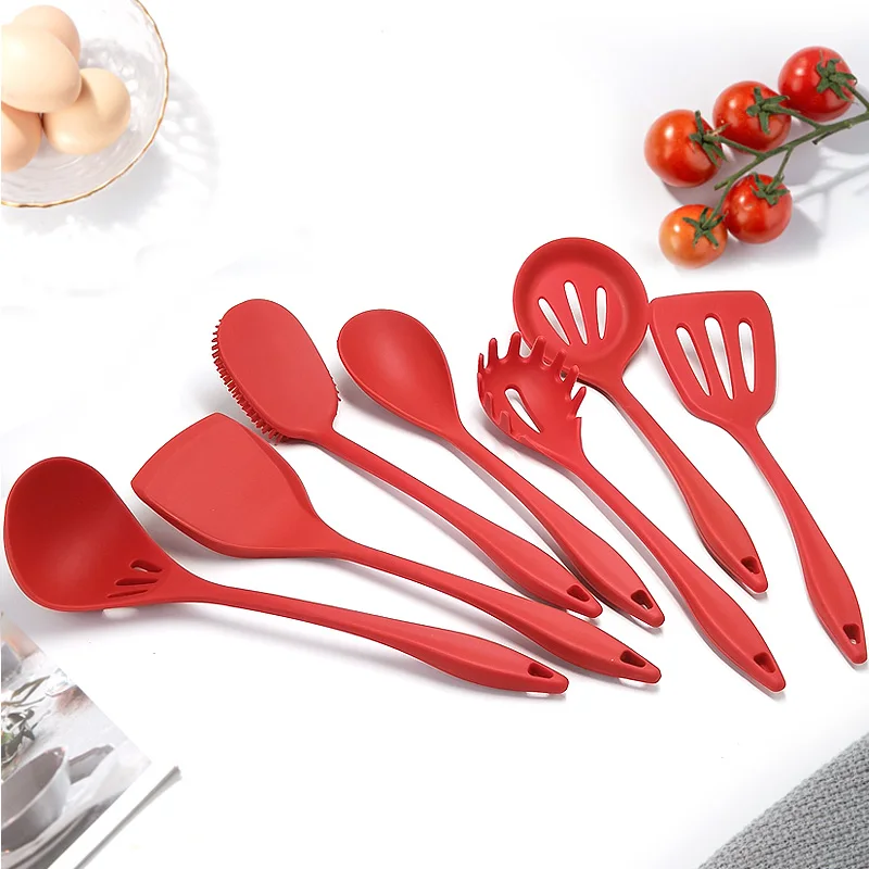 Colorful High Heat-Resistant Dishwasher Safe Silicone Cooking Kitchen Utensils Set