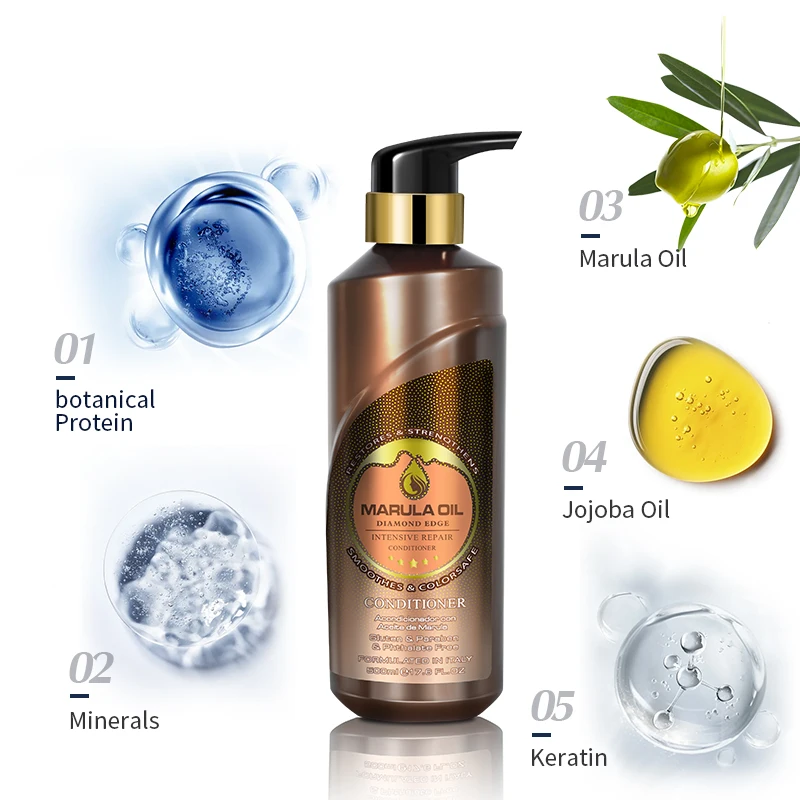 Hot Seller Private Label Super Moisturizing Hair Care Products Marula Oil Salon Shampoo And Conditioner