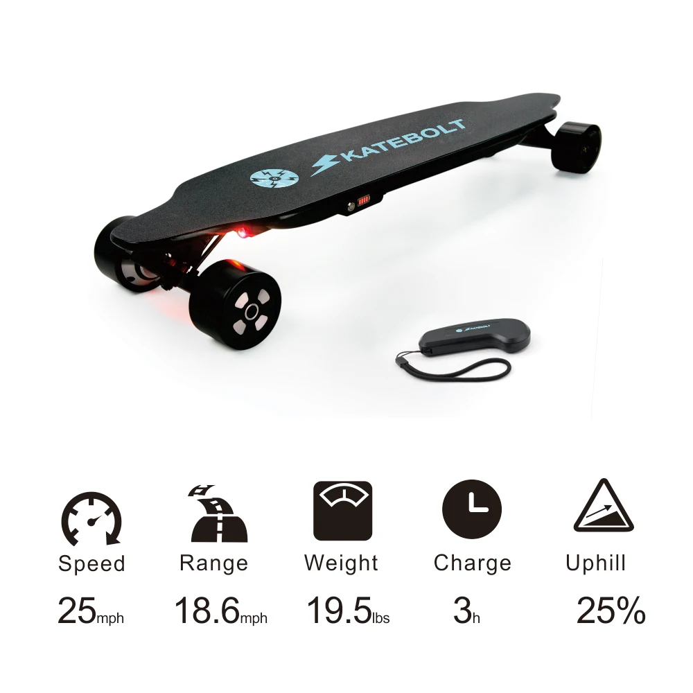 
USA Dropshipping Skatebolt Tornando II Longboard Remote Controller Dual motor 25 MPH Top speed 4wd fastest Electric Skateboard 