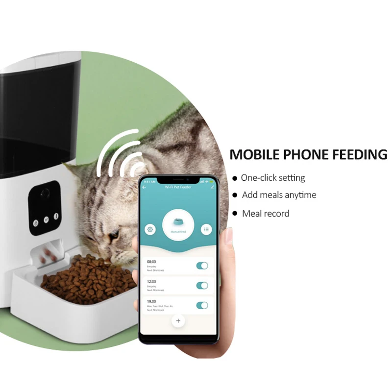 Phone Tuya Remote Control Cat Dog Bowl Wifi Video Enabled Smart Robot Automatic Pet Feeder