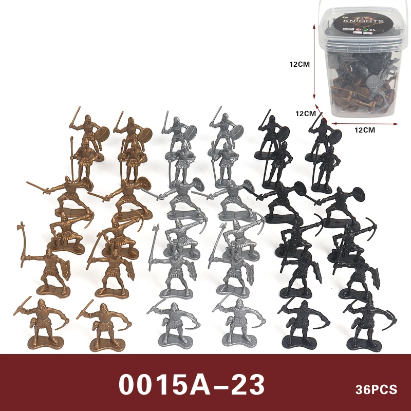 PP material Three color mix 12 styles mini Roman Soldier Play-set 36pcs Ancient Soldier Set for Multiple children play kids 3+
