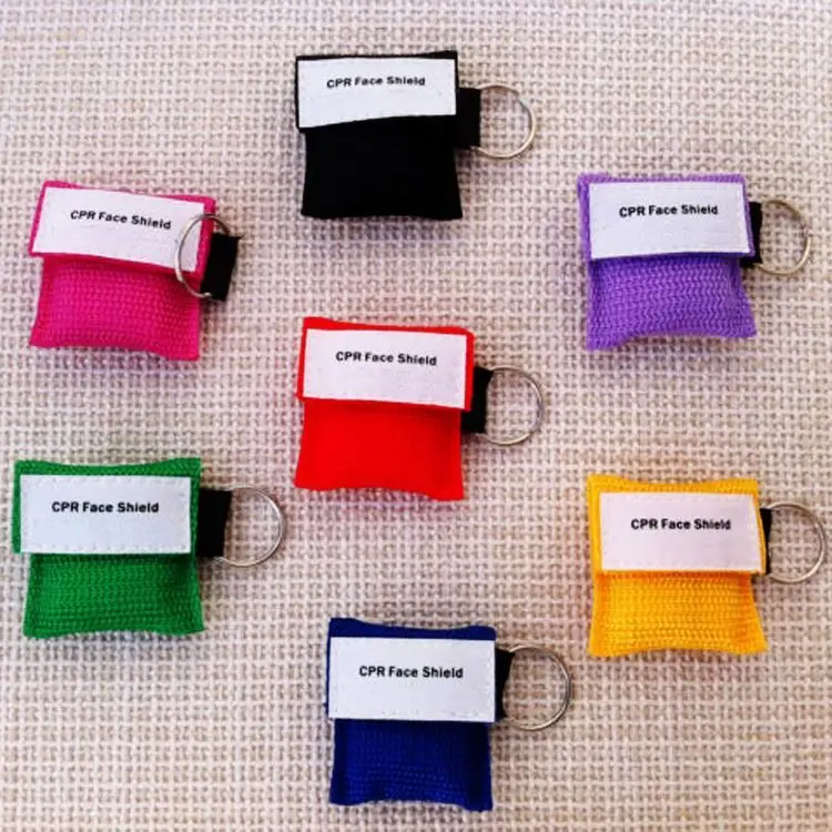 MM-CPR006B Disposable Emergency 10Pcs Keychain CPR Face Shield Mask
