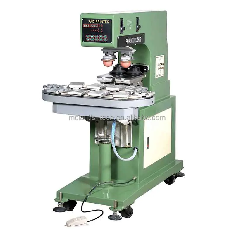 Two Color Pad Printing Machine with Conveyor