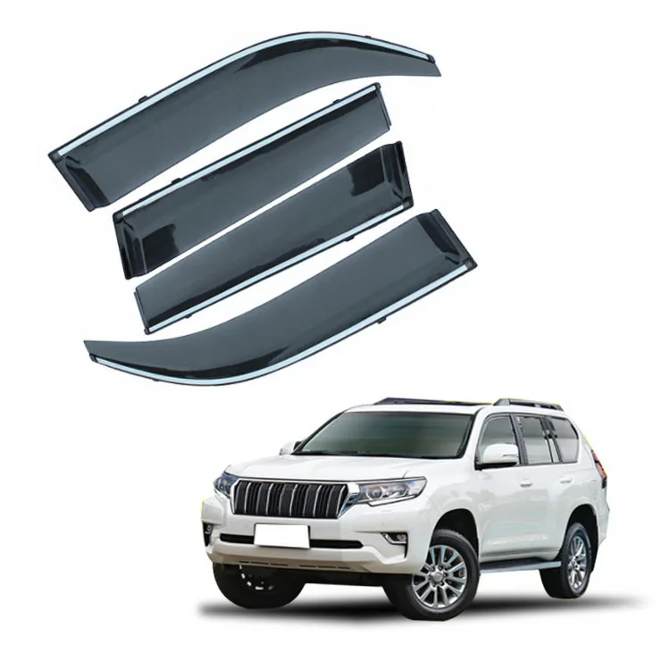 Window Sun Vent Visor Rain Guards Sun weather stripping Door Visor  for toyota prado 2010+ LEXUS GX460 400