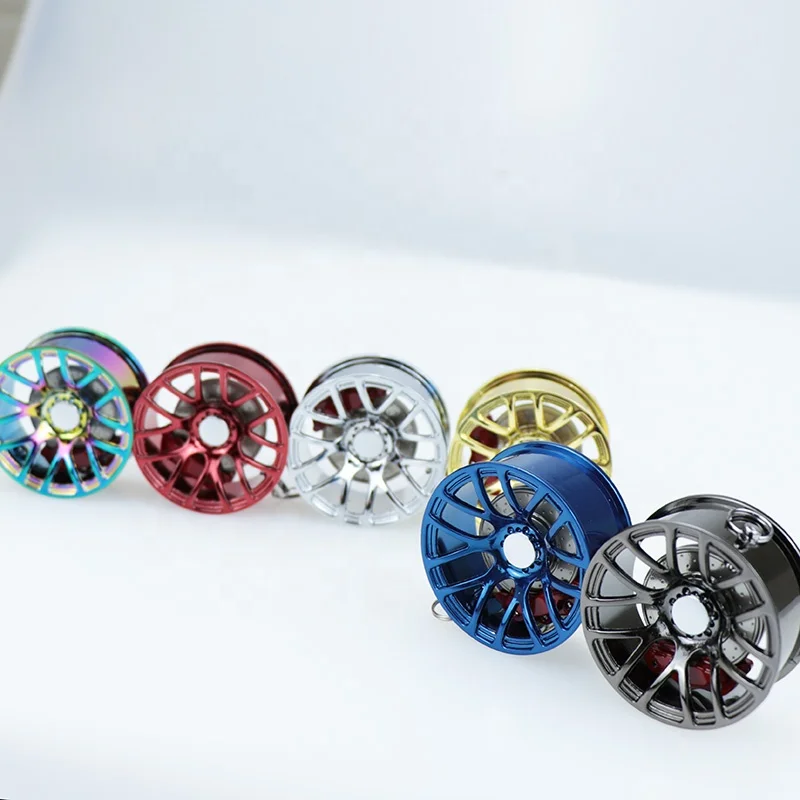 Car wheel shape 45mm rearview mirror pendant hanging brake disc wheel tire car interior jewelry 6 colors