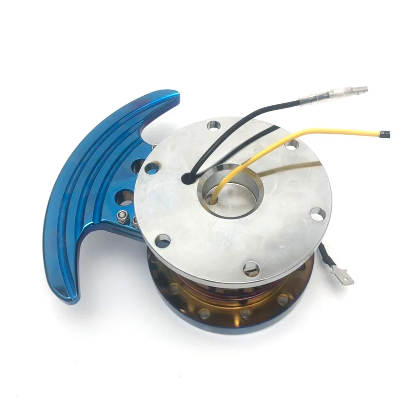 Titanium Blue Universal Racing Aluminum , Steering Wheel Quick Release Hub Tilt Up Of Steering System