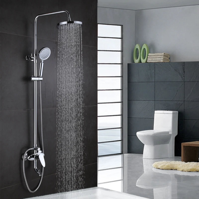 Flower Is Aspersed Multifunction Wall Shower Wholesale Sanitary Ware Shower Set Clear Chrome Modern Contemporary Ceramic 5 Years