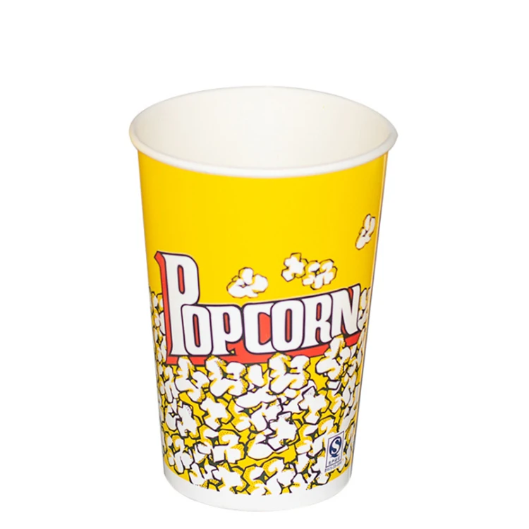 
Hot selling custom printed popcorn cups paper custom printed disposable popcorn cups 