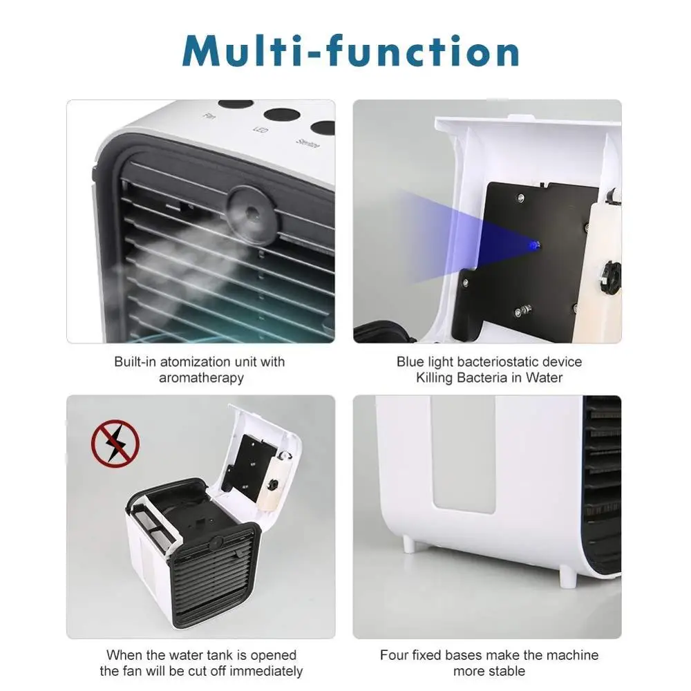 Evaporative Desk Fan Space Cooler USB Portable Mini Air Cooler Humidifying USB Fan with Purifier