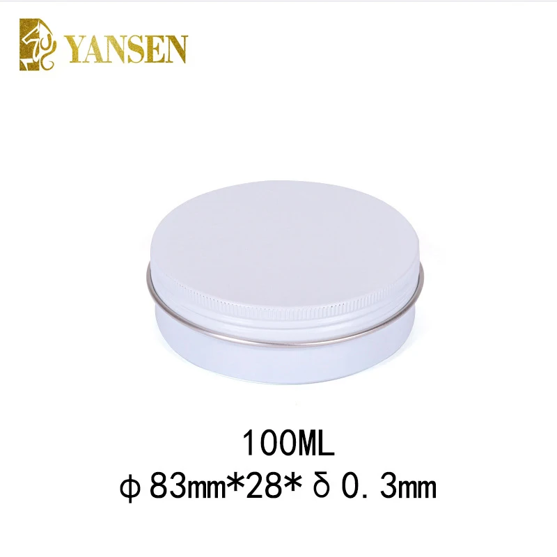 wholesale 100g silver aluminum jars aluminum cream jar aluminum cosmetic jar