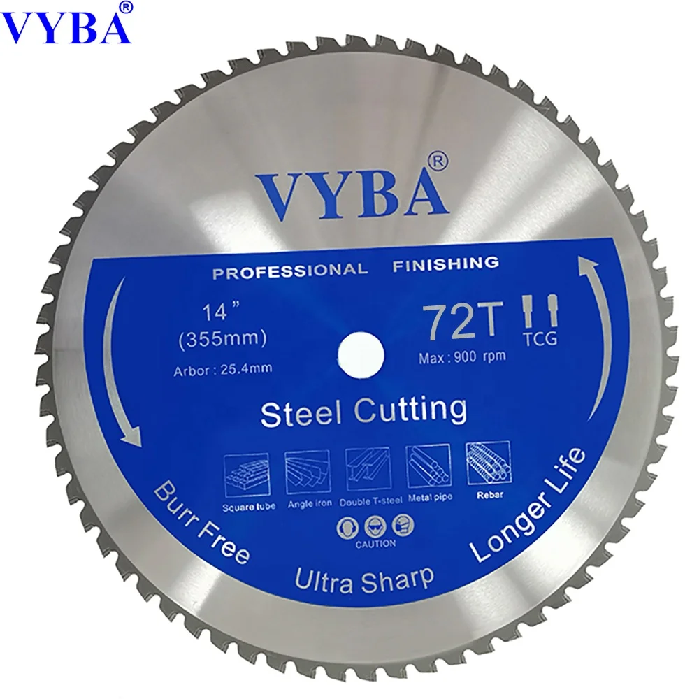355X72T  Tungsten Carbide Tipped Cutting  Angle Iron Saw blade With Shining Surface