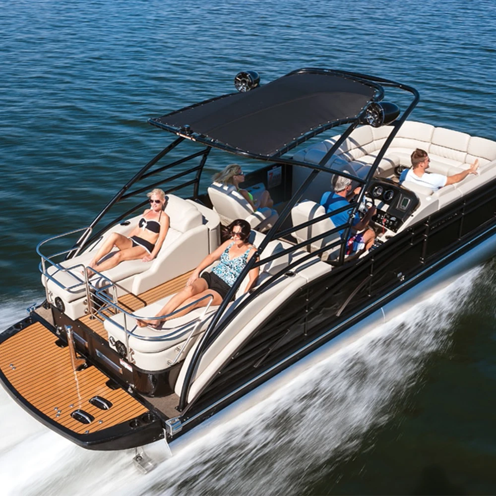Wholesale Aluminum Pontoon Boat for Fishing Cruising and Party Leisure Customized Luxury Yacht Design from China Factory