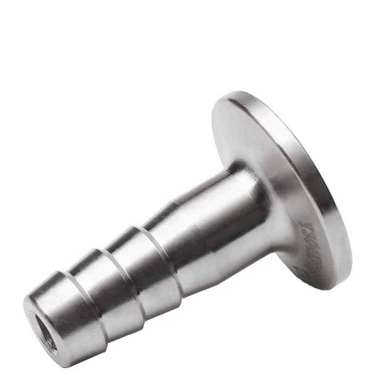 KF16~50 Flange Adapter For Vacuum Hose Barb Fittings  Flange Adapter Connector SS304 Vacuum Fitting KF Vacuum Ferrule Nipple