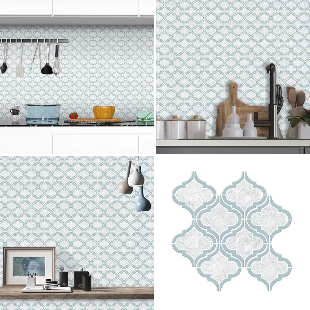 Breathable House decoration kitchen backsplash tiles Lantern Design new style wallpap decor peel and stick 3d tiles