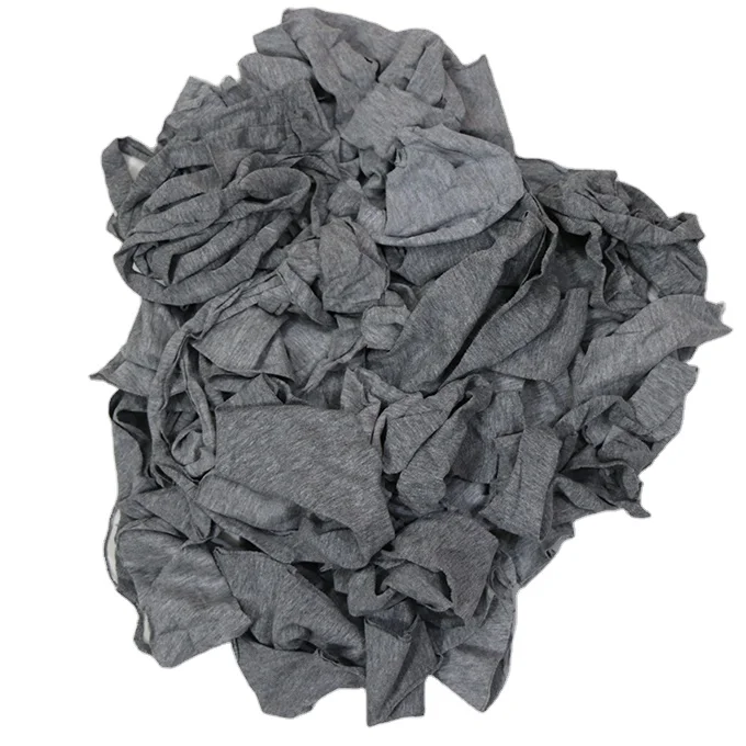 Industrial Gray Melange Color Recycled Knit Fabric Waste Supplier from Bangladesh garments waste fabric clips