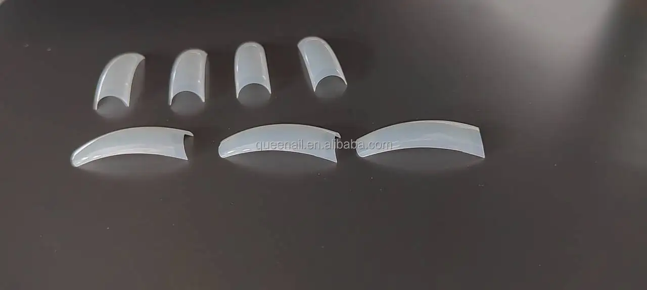 550pcs Bag French Artificial Nail Art Tips Natural Half Cover Long Pointed stiletto No C Curve Tapered straight square Nail Tip