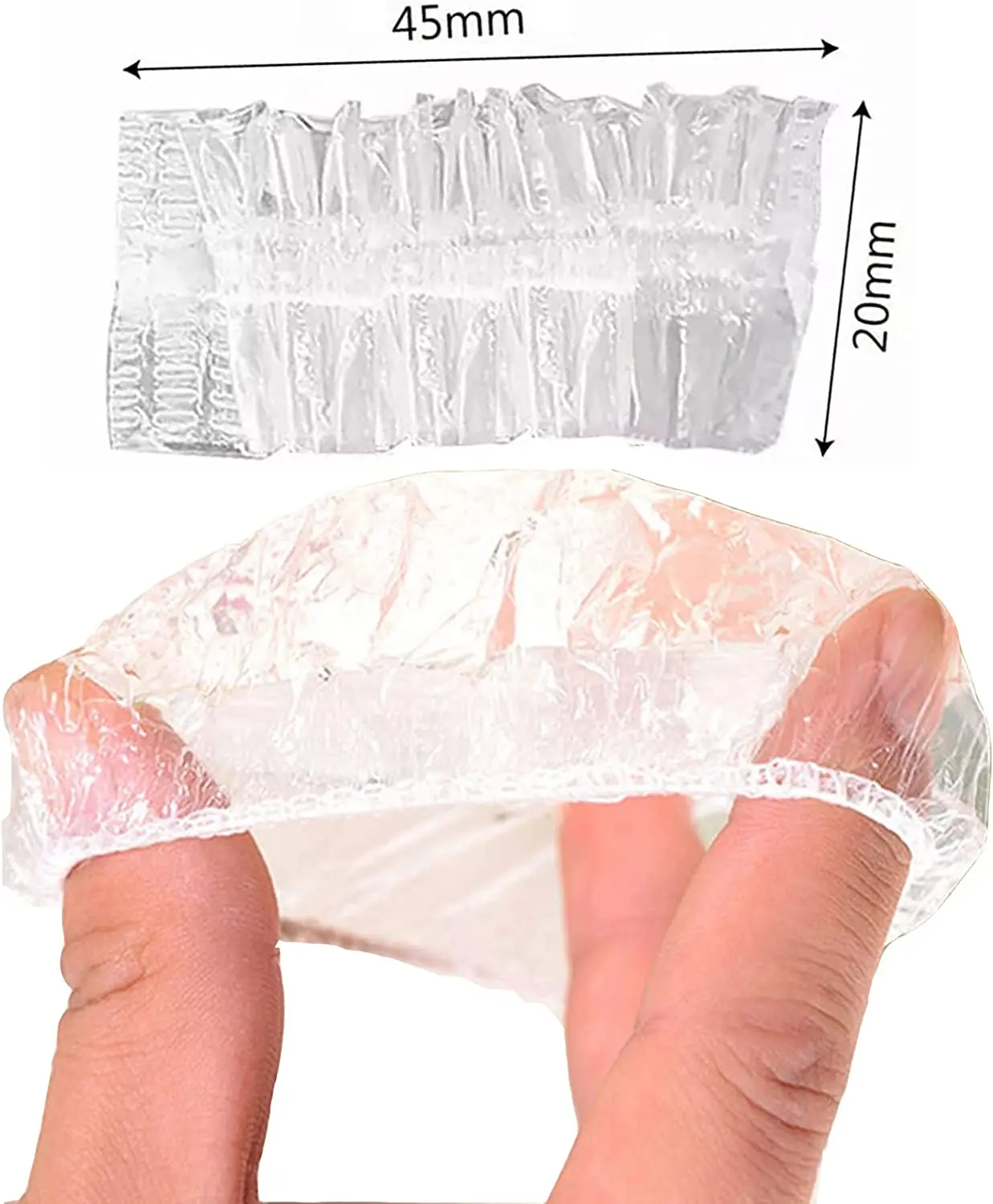 Disposable Earmuff Cover Waterproof Striped Plastic Shower Hat Ear Protection Pe Hair Dye And Oil 100pcs