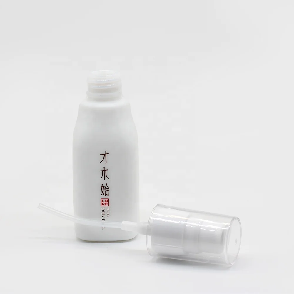 40ml square liquid white glass bottle for skin care opal glass bottle for cosmetics