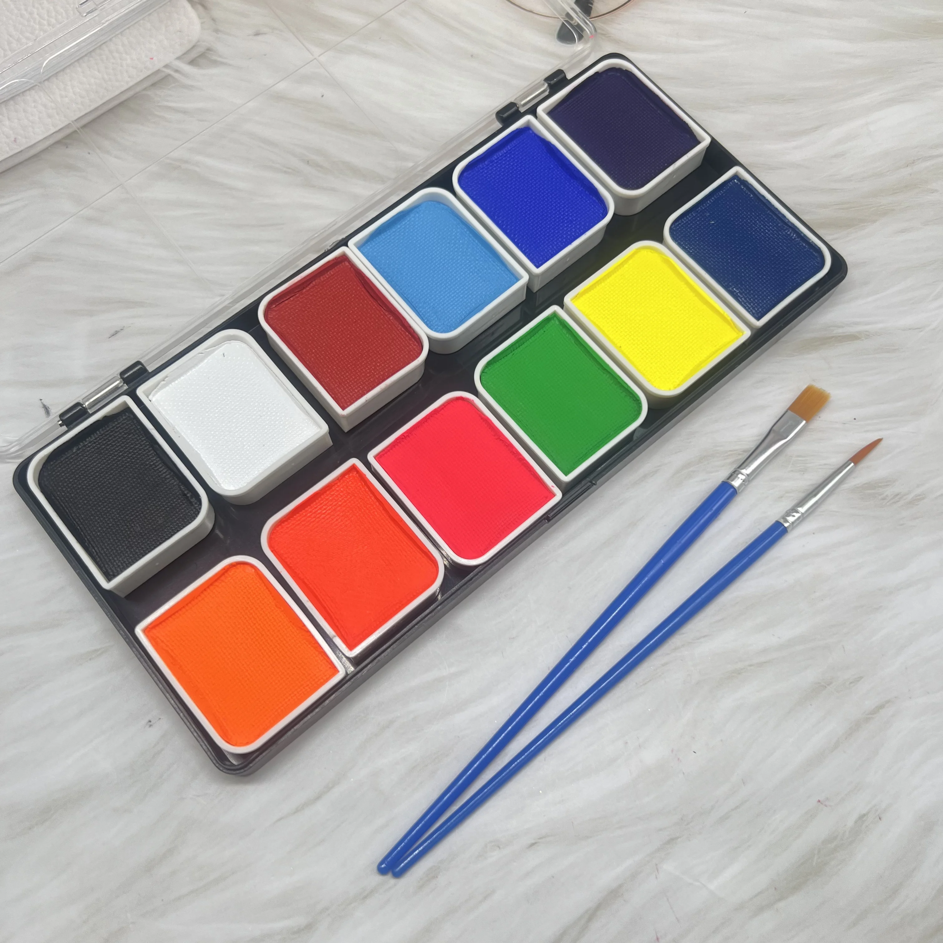 2023 New Body Painting Supplies Palette Kit Sticks Halloween Football Kids Tattoo Glow Uv Light And Evening Face Paint